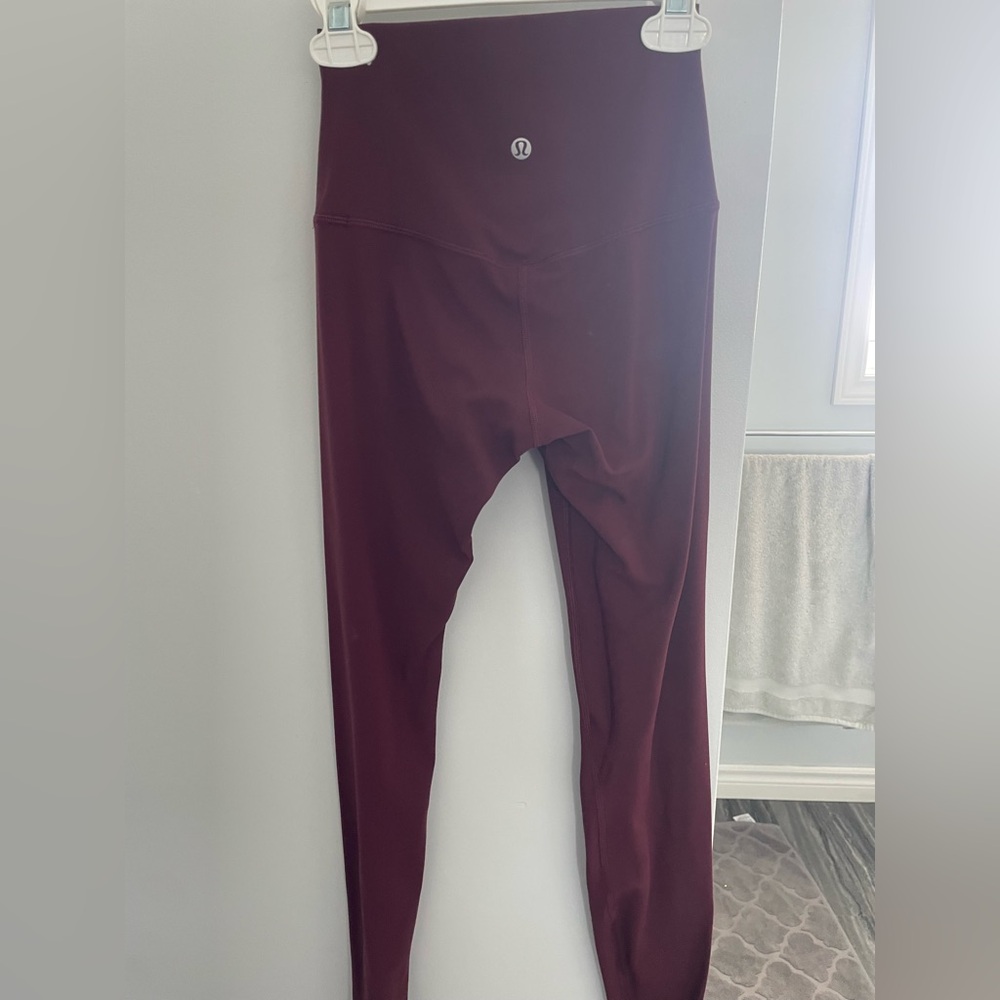 Lululemon Deep Red High-Rise Leggings